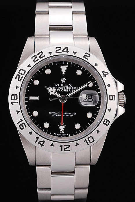 Repliche Rolex Explorer Quadrante nero con tachimetro in acciaio inossidabile - 2