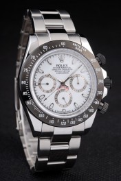 Rolex Daytona Stainless Steel Black Enameled White Dial