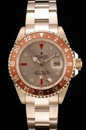 Rolex GMT Master II Gold Colored Ceramic Bezel Gold Dial Tachymeter