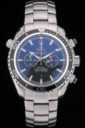 Omega Seamaster Planet Ocean Black Tachymeter Black Dial Stainless Steel Strap 80240