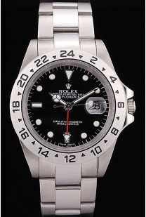 Repliche Rolex Explorer Quadrante nero con tachimetro in acciaio inossidabile - 2