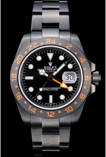 Repliche Rolex Explorer nero lunetta in ceramica quadrante nero tachimetro