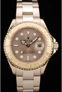 Rolex Yacht Master Gold Tachymeter Gold Dial