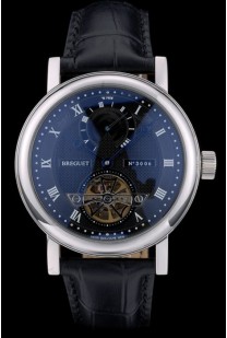 Breguet Classique Complications Stainless Steel Case Black Leather Strap 80157