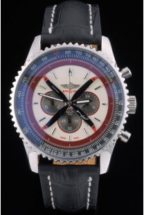 Breitling Certifie Strap Beige Dial Chronograph 