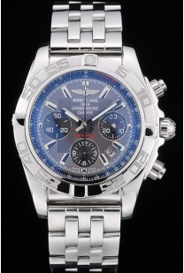 Swiss Breitling Certifie Stainless Steel Bezel Navy Dial 80287