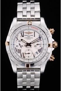 Swiss Breitling Certifie Stainless Steel Bezel White Dial 80289