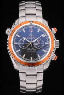 Omega Seamaster Planet Ocean Orange Tachymeter Black Dial Stainless Steel Strap 80241