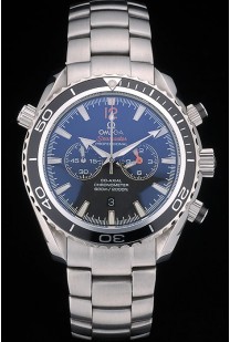 Omega Seamaster Planet Ocean Black Tachymeter Black Dial Stainless Steel Strap 80240