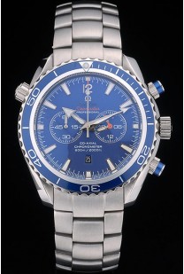 Omega Seamaster Planet Ocean Blue Tachymeter Blue Dial Stainless Steel Strap 80239