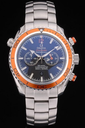 Omega Seamaster Planet Ocean Orange Tachymeter Black Dial Stainless Steel Strap 80241