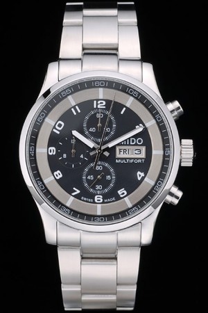 Mido Multifort Stainless Steel Bezel Black Dial 80281