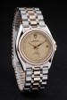 Tudor Swiss Classic Prince Date Stainless Steel Case Rose Gold Ribbed Bezel Gold Dial