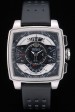 Tag Heuer Monaco Black-Green Perforated Leather Strap Black Dial 80308